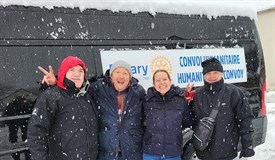 Die rotarischen Freunde aus Frankreich mit Freundin Anne Klinge vom Rotary-Club Nürnberg-Land.